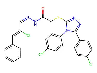 C25H18Cl3N5OS structure
