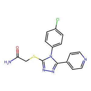 2-{[4-(4-chlorophenyl)-5-(pyridin-4-yl)-4H-1,2,4-triazol-3-yl]sulfanyl}acetamide structure