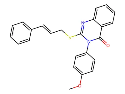 2-(Cinnamylsulfanyl)-3-(4-methoxyphenyl)-4(3H)-quinazolinone structure
