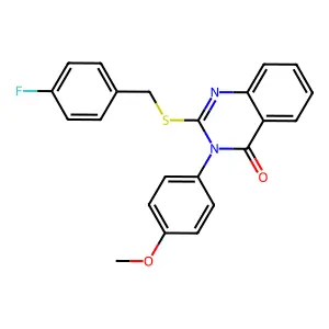 2-[(4-fluorobenzyl)sulfanyl]-3-(4-methoxyphenyl)quinazolin-4(3H)-one structure