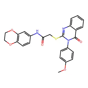 N-(2,3-dihydro-1,4-benzodioxin-6-yl)-2-{[3-(4-methoxyphenyl)-4-oxo-3,4-dihydroquinazolin-2-yl]sulfanyl}acetamide structure
