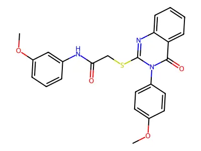 N-(3-methoxyphenyl)-2-{[3-(4-methoxyphenyl)-4-oxo-3,4-dihydroquinazolin-2-yl]sulfanyl}acetamide structure