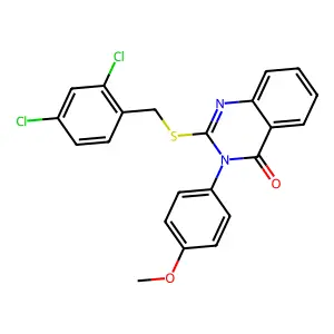 2-[(2,4-dichlorobenzyl)sulfanyl]-3-(4-methoxyphenyl)quinazolin-4(3H)-one structure
