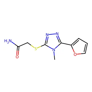 2-{[5-(furan-2-yl)-4-methyl-4H-1,2,4-triazol-3-yl]sulfanyl}acetamide structure
