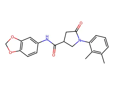 N-(1,3-benzodioxol-5-yl)-1-(2,3-dimethylphenyl)-5-oxopyrrolidine-3-carboxamide structure