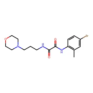 N'-(4-bromo-2-methylphenyl)-N-(3-morpholin-4-ylpropyl)oxamide structure
