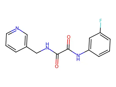 N'-(3-fluorophenyl)-N-(pyridin-3-ylmethyl)oxamide structure