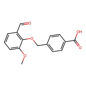 4-((2-Formyl-6-methoxyphenoxy)methyl)benzoic acid structure