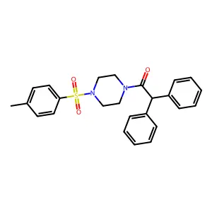 1-(Diphenylacetyl)-4-[(4-methylphenyl)sulfonyl]piperazine structure