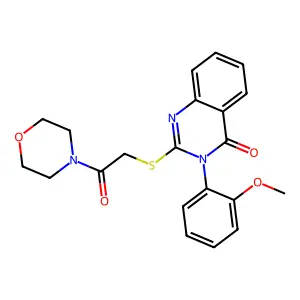 3-(2-Methoxyphenyl)-2-(2-morpholin-4-yl-2-oxoethyl)sulfanylquinazolin-4-one structure