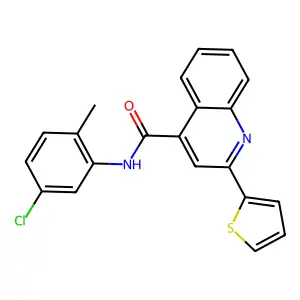 N-(5-chloro-2-methylphenyl)-2-(2-thienyl)-4-quinolinecarboxamide structure