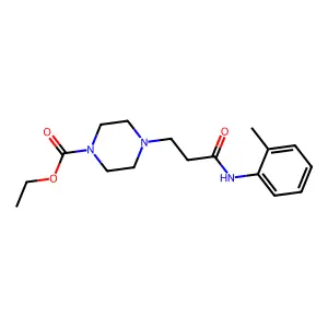 Ethyl 4-[3-oxo-3-(2-toluidino)propyl]-1-piperazinecarboxylate structure