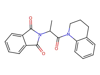 2-[1-(3,4-dihydro-2H-quinolin-1-yl)-1-oxopropan-2-yl]isoindole-1,3-dione structure