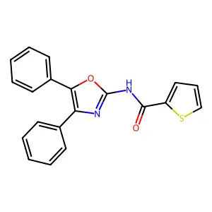 N-(4,5-diphenyl-1,3-oxazol-2-yl)thiophene-2-carboxamide structure