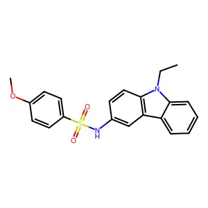 N-(9-ethyl-9H-carbazol-3-yl)-4-methoxybenzenesulfonamide structure