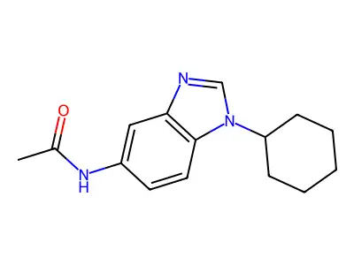 N-(1-环己基苯并咪唑-5-基)乙酰胺 structure