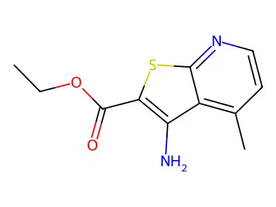 Ethyl 3-amino-4-methylthieno[2,3-b]pyridine-2-carboxylate structure