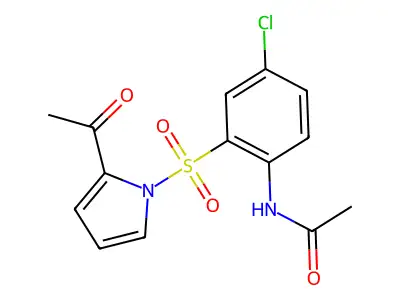 Acetamide,n-[2-[(2-acetyl-1h-pyrrol-1-yl)sulfonyl]-4-chlorophenyl]- structure