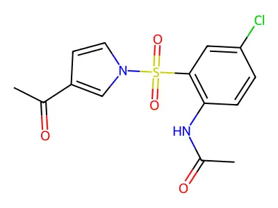 Acetamide,n-[2-[(3-acetyl-1h-pyrrol-1-yl)sulfonyl]-4-chlorophenyl]- structure