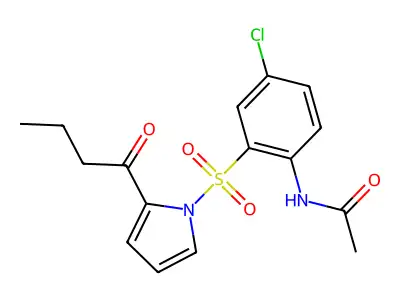 Acetamide,n-[4-chloro-2-[[2-(1-oxobutyl)-1h-pyrrol-1-yl]sulfonyl]phenyl]- structure