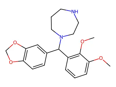 1-[(2H-1,3-Benzodioxol-5-yl)(2,3-dimethoxyphenyl)methyl]-1,4-diazepane structure