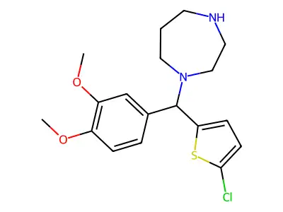 1-[(5-Chlorothiophen-2-yl)-(3,4-dimethoxyphenyl)methyl]-1,4-diazepane structure