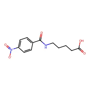 5-[(4-Nitrobenzoyl)amino]pentanoic acid structure