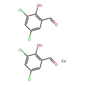 Cobalt;bis(3,5-dichloro-2-hydroxybenzaldehyde) structure