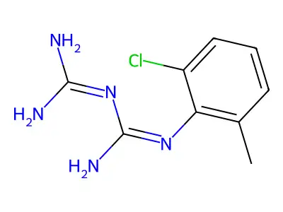 2-(2-Chloro-6-methylphenyl)-1-(diaminomethylidene)guanidine structure