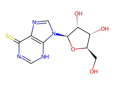 6-Thioinosine structure