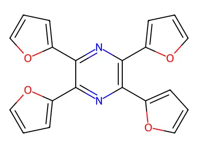 2,3,5,6-Tetrakis(furan-2-yl)pyrazine structure