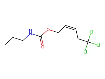 5,5,5-trichloropent-2-enyl N-propylcarbamate structure