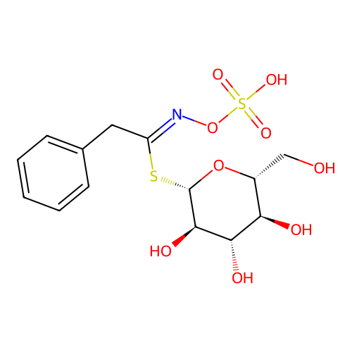 苄基硫代葡萄糖苷 structure