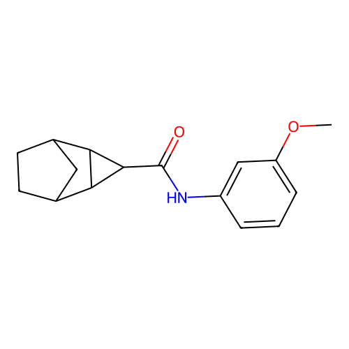 N-(3-methoxyphenyl)tricyclo[3.2.1.0~2,4~]octane-3-carboxamide structure