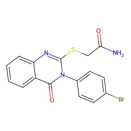 2-{[3-(4-Bromophenyl)-4-oxo-3,4-dihydroquinazolin-2-yl]sulfanyl}acetamide structure