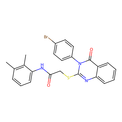 2-{[3-(4-bromophenyl)-4-oxo-3,4-dihydroquinazolin-2-yl]sulfanyl}-N-(2,3-dimethylphenyl)acetamide structure