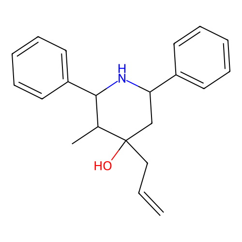 4-Allyl-3-methyl-2,6-diphenyl-4-piperidinol structure