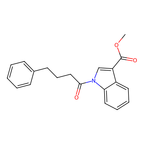 methyl 1-(4-phenylbutanoyl)-1H-indole-3-carboxylate structure