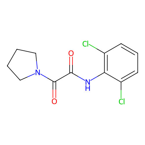 N-(2,6-dichlorophenyl)-2-oxo-2-(pyrrolidin-1-yl)acetamide structure