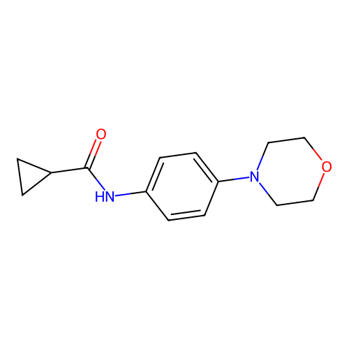 N-(4-morpholin-4-ylphenyl)cyclopropanecarboxamide structure