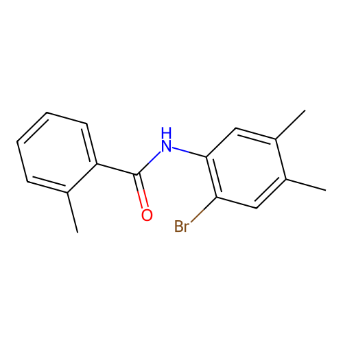 N-(2-bromo-4,5-dimethylphenyl)-2-methylbenzamide structure