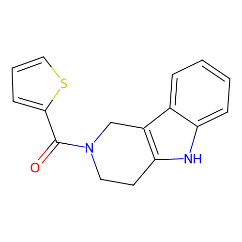 1,3,4,5-tetrahydro-2H-pyrido[4,3-b]indol-2-yl(thiophen-2-yl)methanone structure