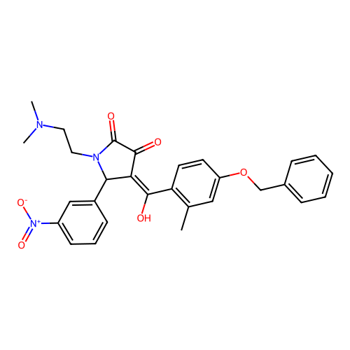 4-(4-(Benzyloxy)-2-methylbenzoyl)-1-(2-(dimethylamino)ethyl)-3-hydroxy-5-(3-nitrophenyl)-1H-pyrrol-2(5H)-one structure
