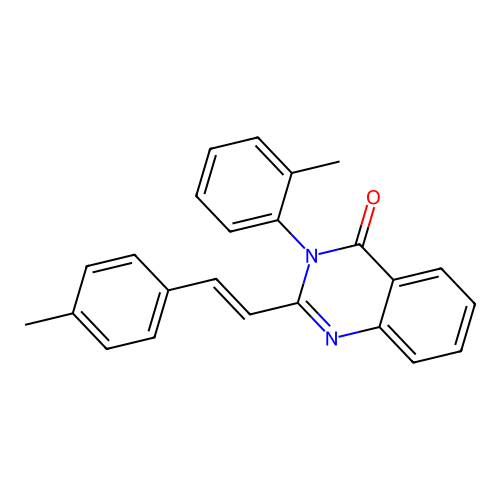 3-(2-methylphenyl)-2-[(E)-2-(4-methylphenyl)ethenyl]quinazolin-4-one structure