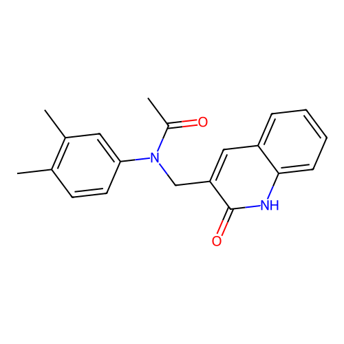N-(3,4-dimethylphenyl)-N-[(2-oxo-1H-quinolin-3-yl)methyl]acetamide structure
