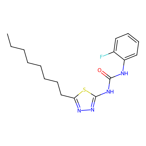 1-(2-Fluorophenyl)-3-(5-octyl-1,3,4-thiadiazol-2-yl)urea structure