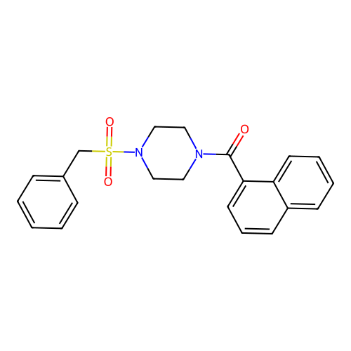 (4-(Benzylsulfonyl)piperazin-1-yl)(naphthalen-1-yl)methanone structure