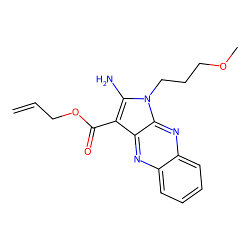 allyl 2-amino-1-(3-methoxypropyl)-1H-pyrrolo[2,3-b]quinoxaline-3-carboxylate structure