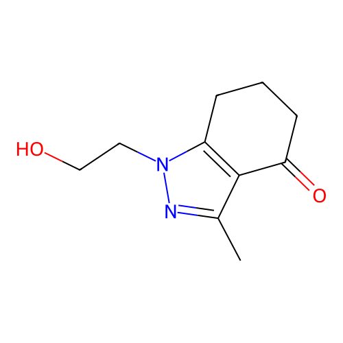 1-(2-Hydroxyethyl)-3-Methyl-6,7-Dihydro-5~{h}-Indazol-4-One structure