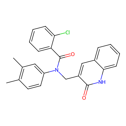 2-chloro-N-(3,4-dimethylphenyl)-N-((2-hydroxyquinolin-3-yl)methyl)benzamide structure